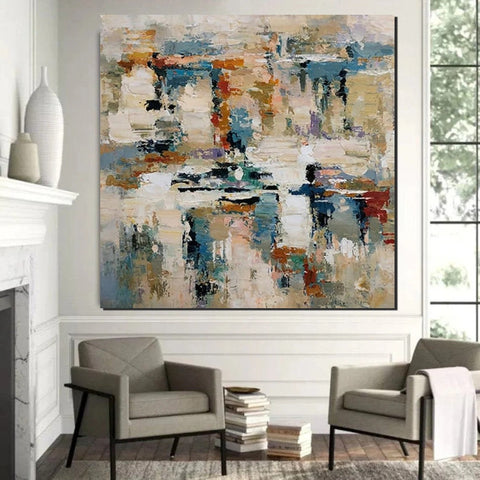 Hand Painted Abstract Painting, Extra Large Abstract Paintings on Canvas, Bedroom Wall Art Ideas, Simple Painting Ideas for Bedroom-Art Painting Canvas