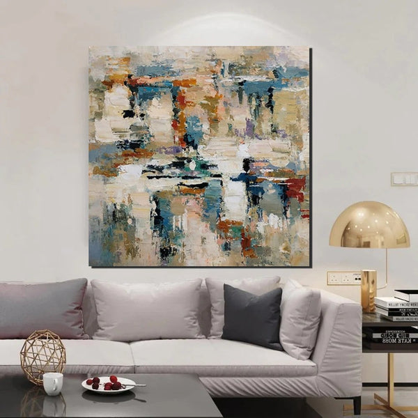 Hand Painted Abstract Painting, Extra Large Abstract Paintings on Canvas, Bedroom Wall Art Ideas, Simple Painting Ideas for Bedroom-Art Painting Canvas