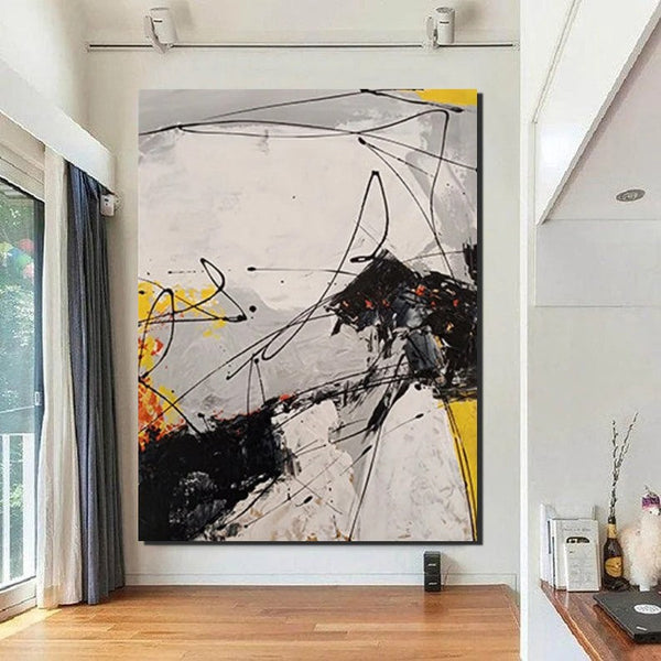 Dining Room Canvas Painting, Large Canvas Painting for Office, Simple Modern Acrylic Paintings, Contemporary Modern Artwork-Art Painting Canvas