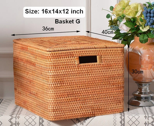 Storage Baskets for Bedroom, Extra Large Storage Basket for Clothes, Rectangular Storage Baskets, Storage Basket for Shelves-Art Painting Canvas