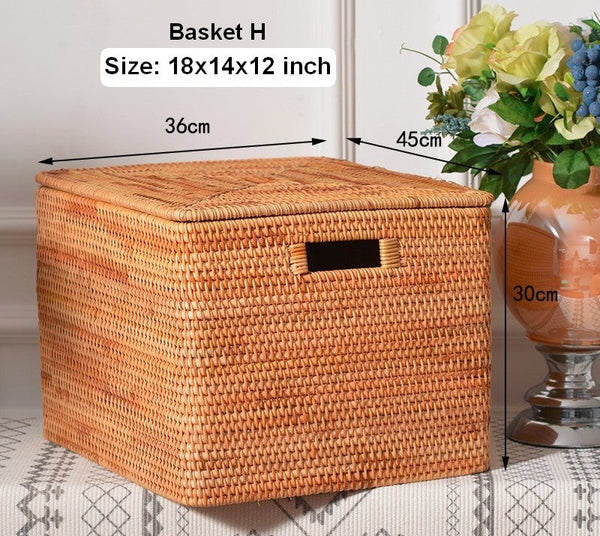 Storage Baskets for Bedroom, Extra Large Storage Basket for Clothes, Rectangular Storage Baskets, Storage Basket for Shelves-Art Painting Canvas