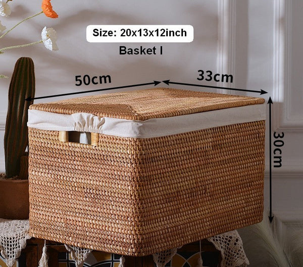 Storage Baskets for Bedroom, Extra Large Storage Basket for Clothes, Rectangular Storage Baskets, Storage Basket for Shelves-Art Painting Canvas