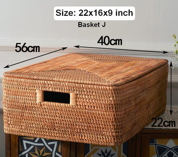 Storage Baskets for Bedroom, Extra Large Storage Basket for Clothes, Rectangular Storage Baskets, Storage Basket for Shelves-Art Painting Canvas