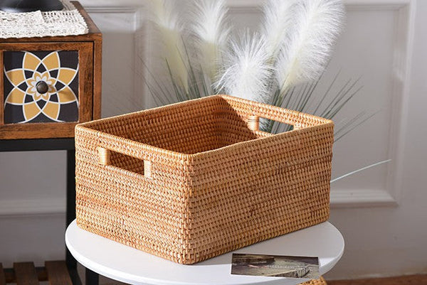 Laundry Storage Baskets, Rattan Storage Baskets for Kitchen, Storage Basket for Shelves, Kitchen Storage Basket, Storage Baskets for Bathroom-Art Painting Canvas