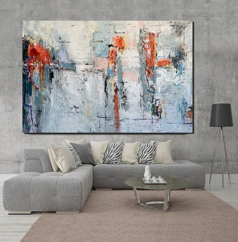 Abstract Acrylic Paintings for Living Room, Buy Paintings Online, Heavy Texture Canvas Art, Modern Contemporary Artwork-Art Painting Canvas