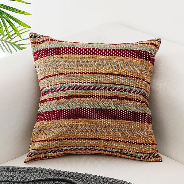 Oriental Throw Pillow for Couch, Bohemian Decorative Sofa Pillows, Geometric Pattern Chenille Throw Pillows-Art Painting Canvas