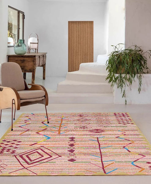 Bedroom Vintage Rugs, Morocco Rugs for Dining Room, Vintage Persian Rugs, Extra Large Traditional Colorful Moroccan Rug, Oversized Area Rugs for Living Room-Art Painting Canvas