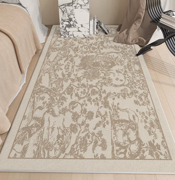 Thick Soft Rugs under Coffee Table, Contemporary Modern Rugs for Living Room, French Style Modern Rugs for Interior Design, Modern Rugs for Dining Room-Art Painting Canvas