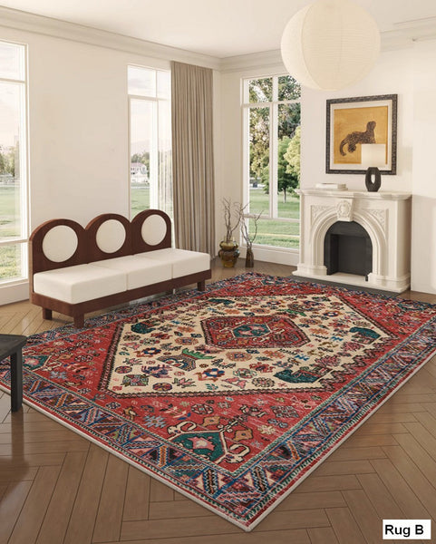 Extra Large Vintage Persian Rugs, Antique Persian Rug, Oversized Area Rugs for Living Room, Vintage Rugs for Bedroom, Persain Rugs for Dining Room-Art Painting Canvas