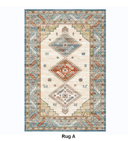 Morocco Area Rugs for Living Room, Traditional Persain Rugs for Bedroom, Traditional Colorful Persian Rugs, Vintage Area Rugs for Dining Room-Art Painting Canvas