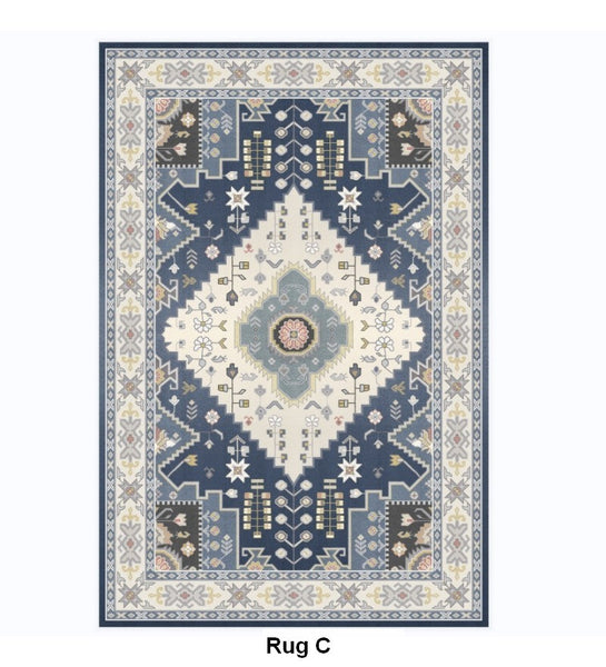 Morocco Area Rugs for Living Room, Traditional Persain Rugs for Bedroom, Traditional Colorful Persian Rugs, Vintage Area Rugs for Dining Room-Art Painting Canvas