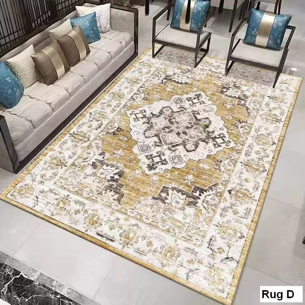 Vintage Area Rugs for Dining Room, Morocco Area Rugs for Living Room, Traditional Persain Rugs for Bedroom, Traditional Colorful Persian Rugs-Art Painting Canvas