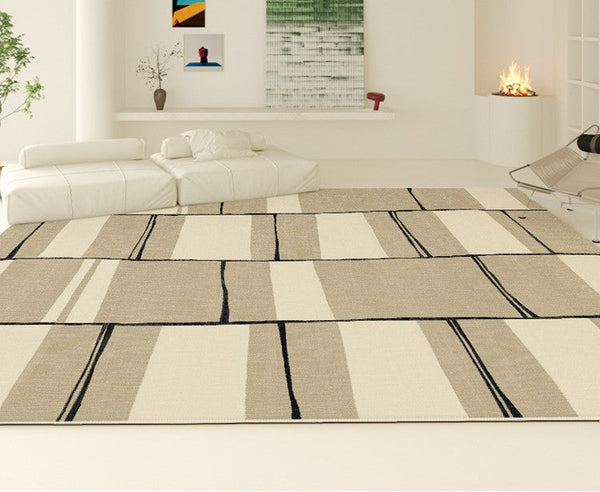 Bedroom Modern Floor Rugs, Modern Area Rug for Living Room, Contemporary Soft Rugs under Sofa, Large Area Rugs for Office-Art Painting Canvas