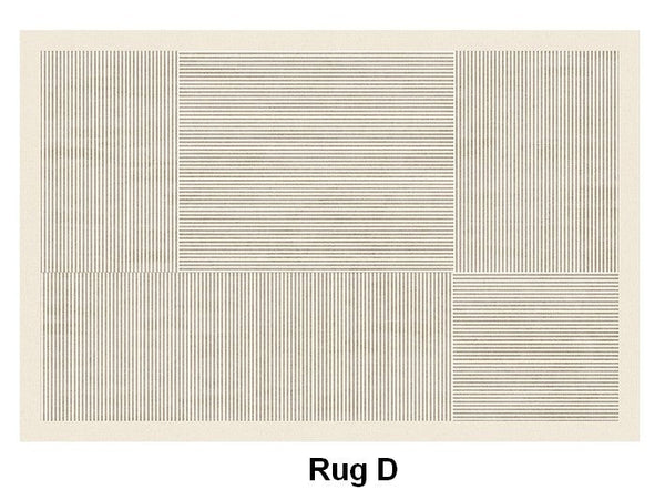 Soft Modern Rugs under Coffee Table, Modern Living Room Area Rugs, Geometric Floor Carpets, Bedroom Modern Rugs, Modern Rugs for Dining Room Table-Art Painting Canvas