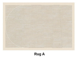 Soft Modern Rugs under Coffee Table, Modern Living Room Area Rugs, Geometric Floor Carpets, Bedroom Modern Rugs, Modern Rugs for Dining Room Table-Art Painting Canvas