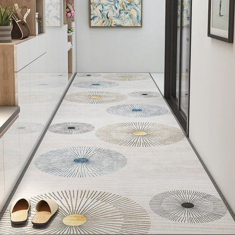 Modern Extra Long Hallway Runners, Easy Care Kitchen Runner Rugs, Stain-resistant Non Slip Entryway Runner Rug Ideas, Long Hallway Runners, Long Narrow Runner Rugs, Entrance Hallway Runners-Art Painting Canvas