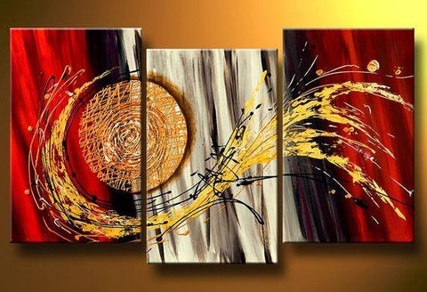 Modern Abstract Painting, Canvas Painting for Living Room, 3 Piece Wall Art Painting, Modern Wall Art Paintings, Large Painting for Sale-Art Painting Canvas