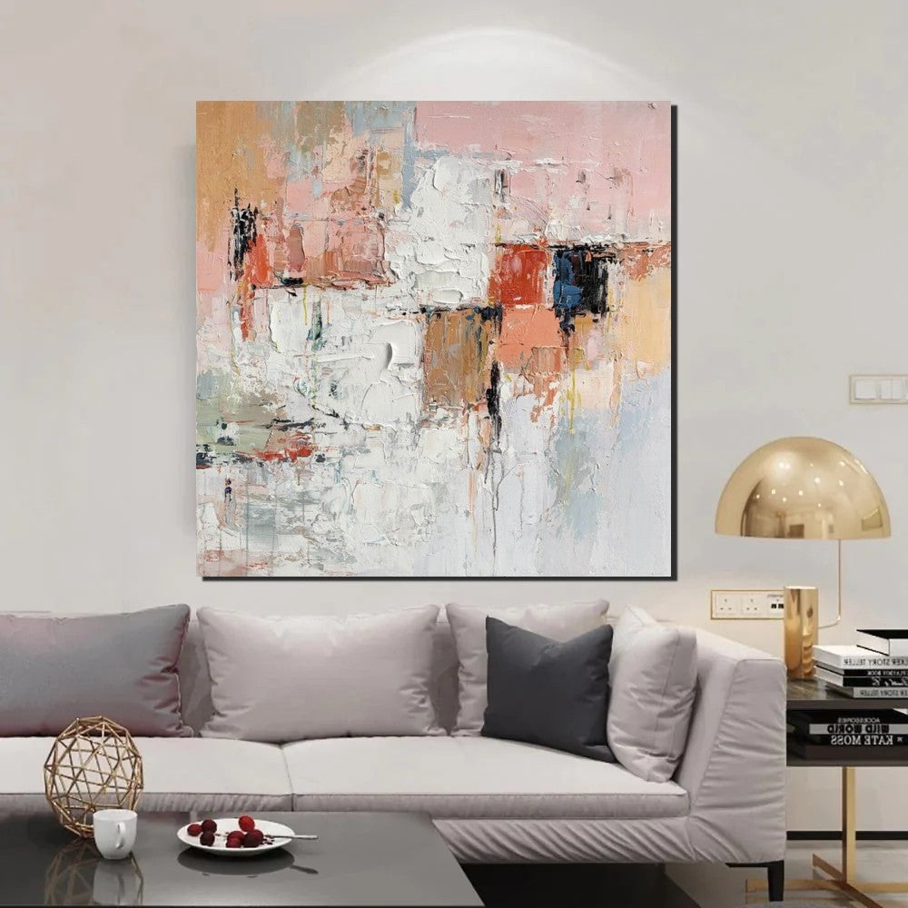Extra Large Abstract Paintings on Canvas, Hand Painted Abstract Painting, Bedroom Wall Art Ideas, Simple Painting Ideas for Bedroom-Art Painting Canvas