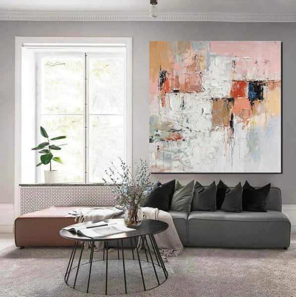 Extra Large Abstract Paintings on Canvas, Hand Painted Abstract Painting, Bedroom Wall Art Ideas, Simple Painting Ideas for Bedroom-Art Painting Canvas