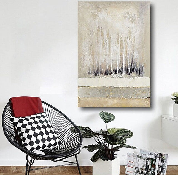 Simple Modern Acrylic Paintings, Forest Tree Painting, Canvas Painting Landscape, Abstract Landscape Painting, Paintings for Living Room-Art Painting Canvas