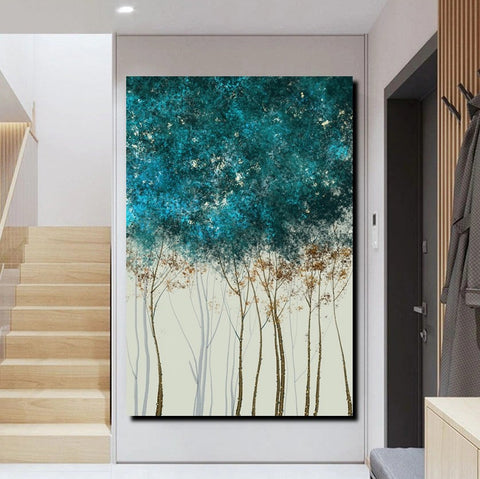 Dining Room Wall Art Ideas, Buy Canvas Art Online, Tree Paintings, Simple Modern Art, Simple Abstract Art, Large Acrylic Painting on Canvas-Art Painting Canvas