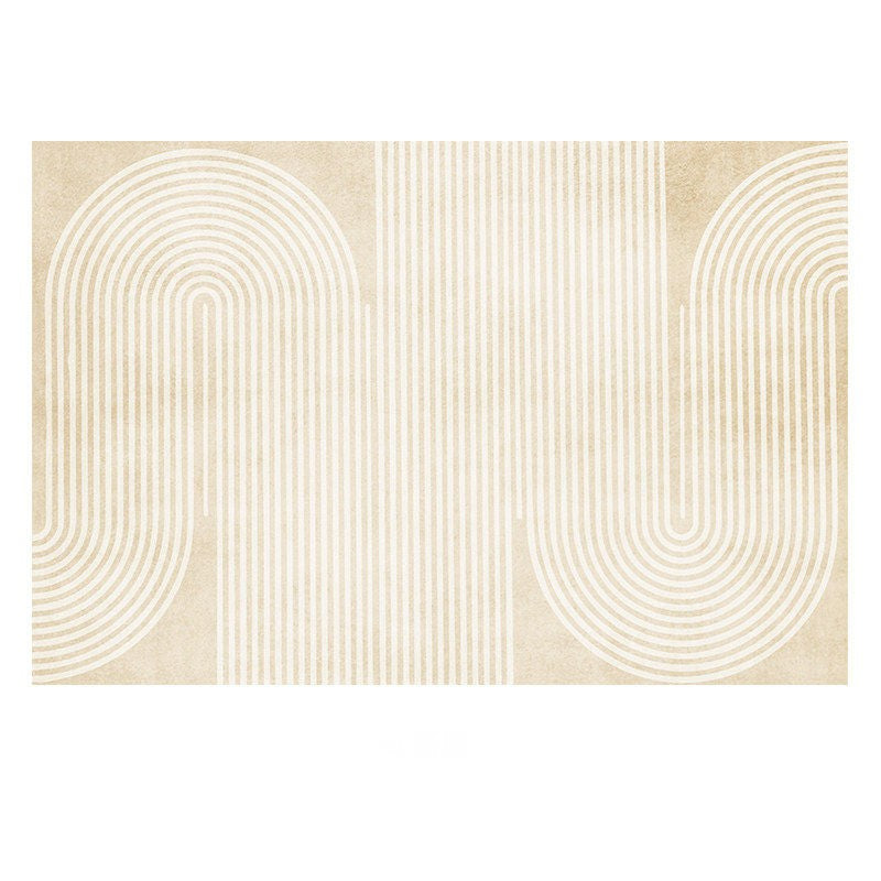 Cream Color Modern Living Room Rugs, Dining Room Modern Rugs, Thick Soft Modern Rugs for Living Room, Contemporary Rugs for Bedroom-Art Painting Canvas