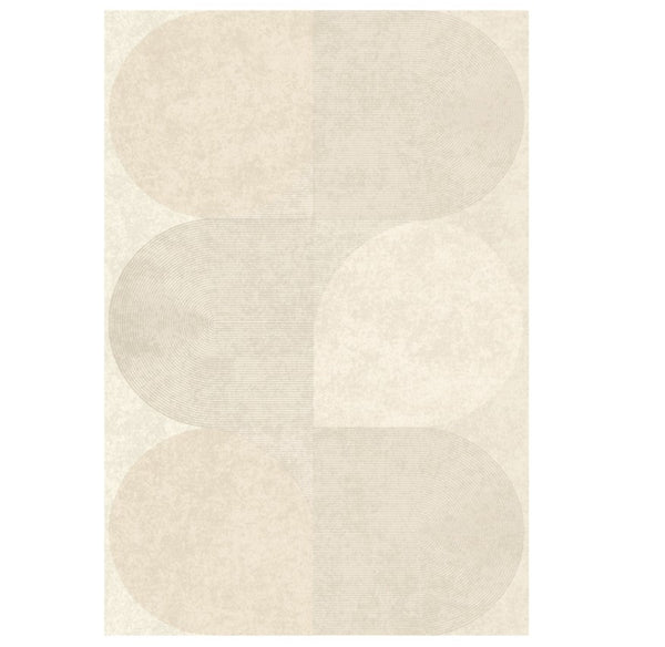 Geometric Modern Rug Ideas for Bedroom, Contemporary Modern Rug Placement Ideas for Living Room, Cream Color Abstract Rugs for Dining Room-Art Painting Canvas