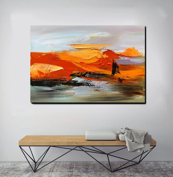 Large Painting for Living Room, Acrylic Paintings on Canvas, Large Paintings Behind Sofa, Heavy Texture Painting, Buy Paintings Online-Art Painting Canvas