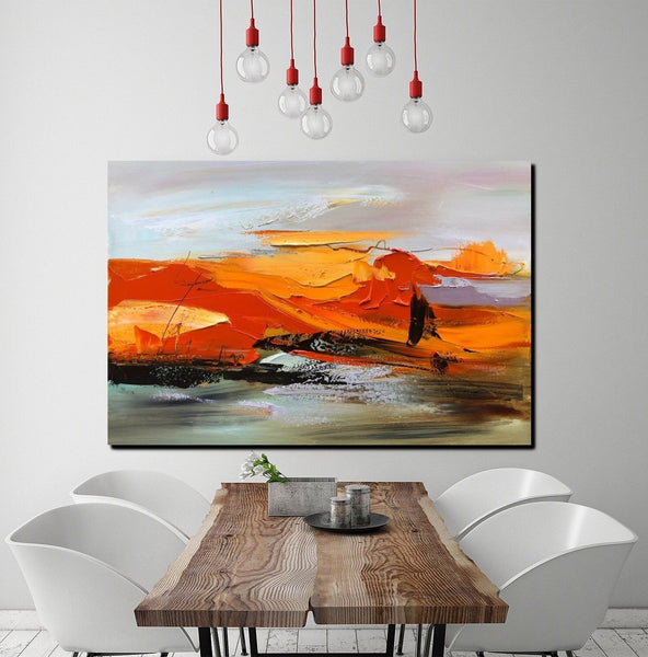 Large Painting for Living Room, Acrylic Paintings on Canvas, Large Paintings Behind Sofa, Heavy Texture Painting, Buy Paintings Online-Art Painting Canvas