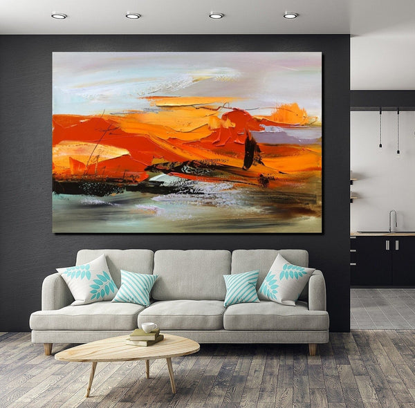 Large Painting for Living Room, Acrylic Paintings on Canvas, Large Paintings Behind Sofa, Heavy Texture Painting, Buy Paintings Online-Art Painting Canvas