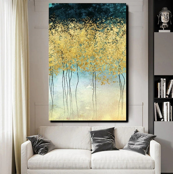 Buy Wall Art Online, Simple Abstract Art, Simple Modern Art, Bedroom Wall Art Ideas, Tree Paintings, Large Acrylic Painting on Canvas-Art Painting Canvas