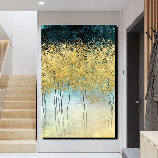 Buy Wall Art Online, Simple Abstract Art, Simple Modern Art, Bedroom Wall Art Ideas, Tree Paintings, Large Acrylic Painting on Canvas-Art Painting Canvas