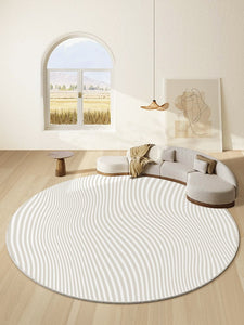 Contemporary Modern Rug Ideas for Living Room, Thick Round Rugs under Coffee Table, Modern Round Rugs for Dining Room, Circular Modern Rugs for Bedroom-Art Painting Canvas