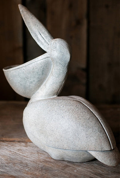 Pelican Statue for Garden, Beautiful Cute Animal Statues, Large Garden Courtyard Ornaments, Unique Modern Garden Bird Sculptures, Creative Villa Outdoor Decor Gardening Ideas-Art Painting Canvas