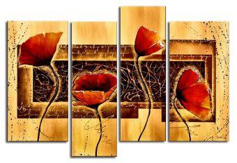 3 Piece Canvas Painting, Tree of Life Painting, Simple Modern Art