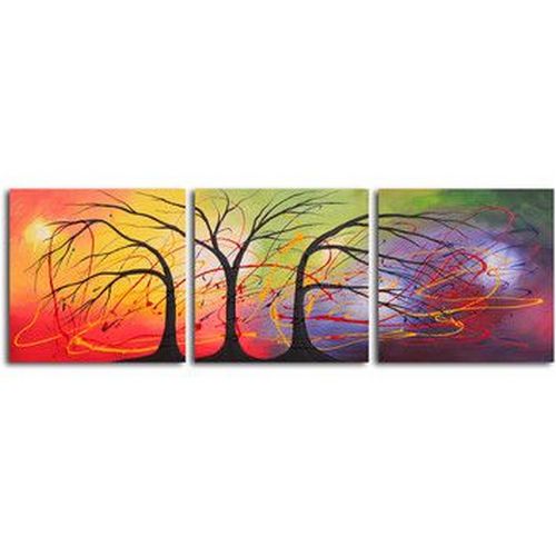 Love Tree Painting, Acrylic Painting for Living Room, 3 Piece