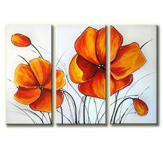 Dining Room Wall Art Painting, Acrylic Flower Paintings, Flower Painti ...