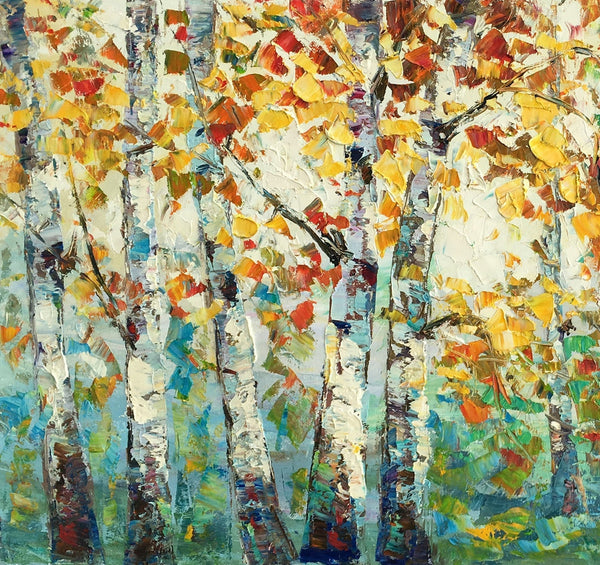 Autumn Tree Landscape Painting, Landscape Painting for Sale, Autumn Paintings, Living Room Wall Art Paintings, Custom Original Painting-Art Painting Canvas