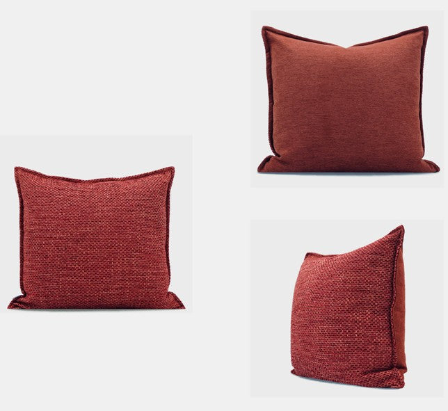 Large Square Modern Throw Pillows for Couch, Red Contemporary Modern S