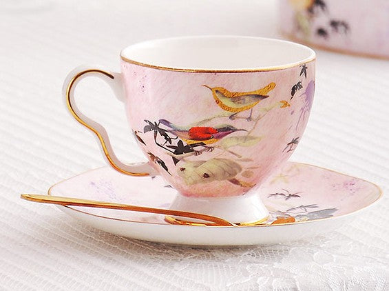 Elegant British Ceramic Coffee Cups, Bone China Porcelain Coffee Cup S
