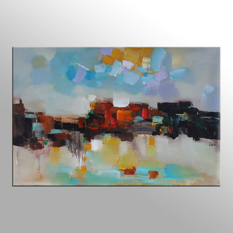 Abstract Oil Painting, Custom Abstract Artwork on Canvas, Abstract Painting for Living Room, Canvas Painting for Sale-Art Painting Canvas