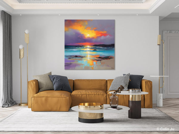 Abstract Landscape Painting for Living Room, Original Landscape Wall Art, Landscape Oil Paintings, Landscape Canvas Art, Hand Painted Canvas Art-Art Painting Canvas