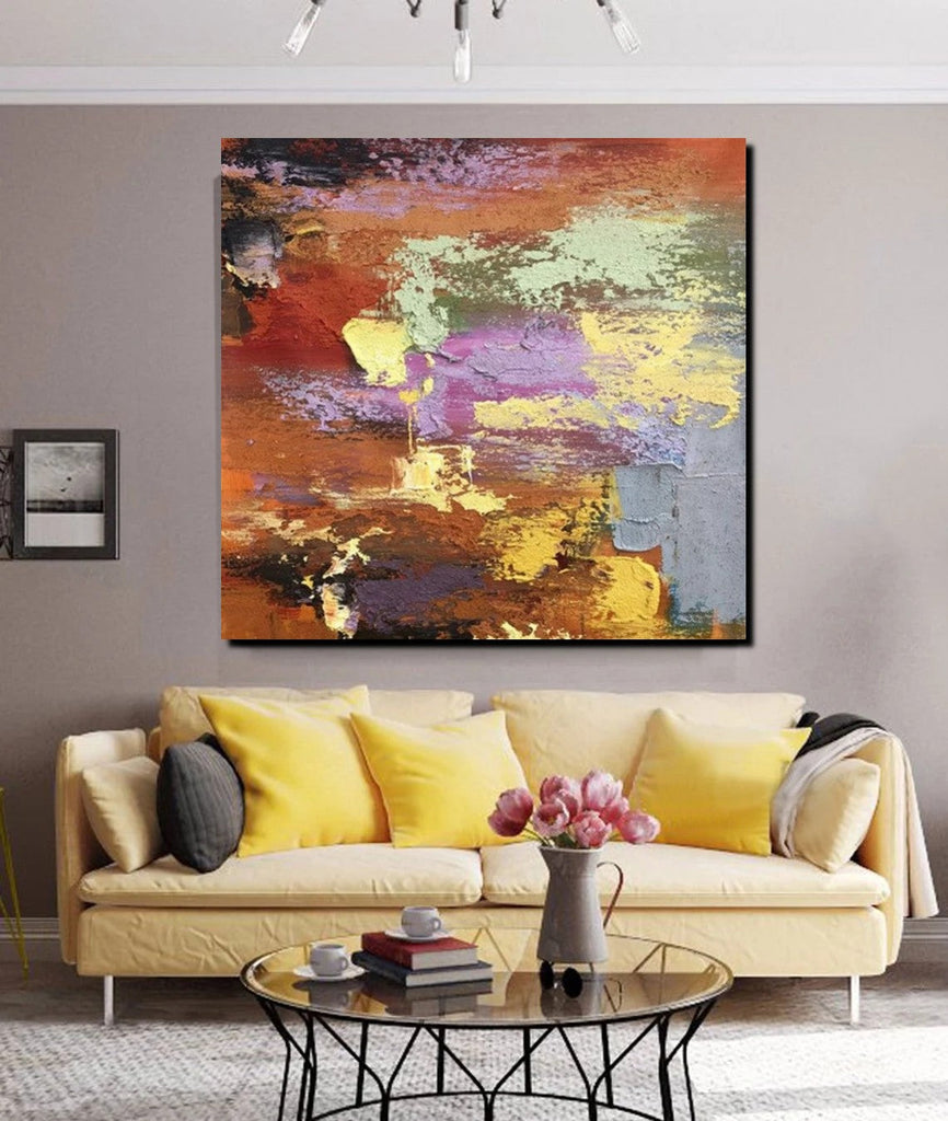 Large Painting on Canvas, Living Room Wall Art Paintings, Acrylic Abst –  Art Painting Canvas