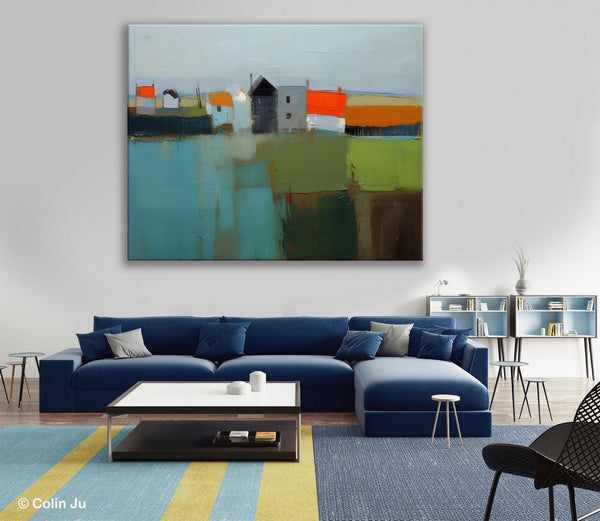 Abstract Landscape Paintings, Extra Large Canvas Painting for Living Room, Large Original Abstract Wall Art, Contemporary Acrylic Paintings-Art Painting Canvas