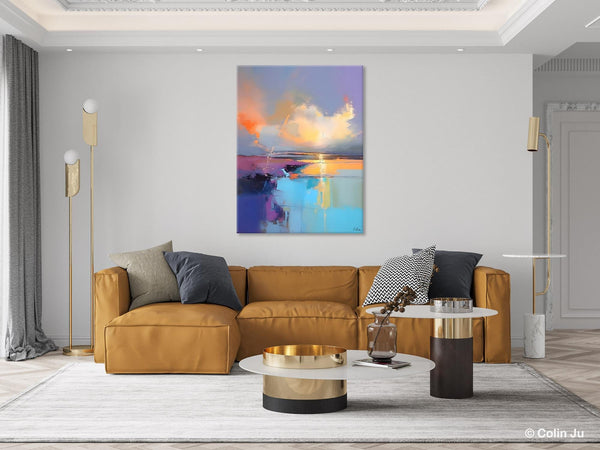 Original Landscape Paintings, Modern Paintings, Large Contemporary Wall Art, Acrylic Painting on Canvas, Extra Large Paintings for Bedroom-Art Painting Canvas