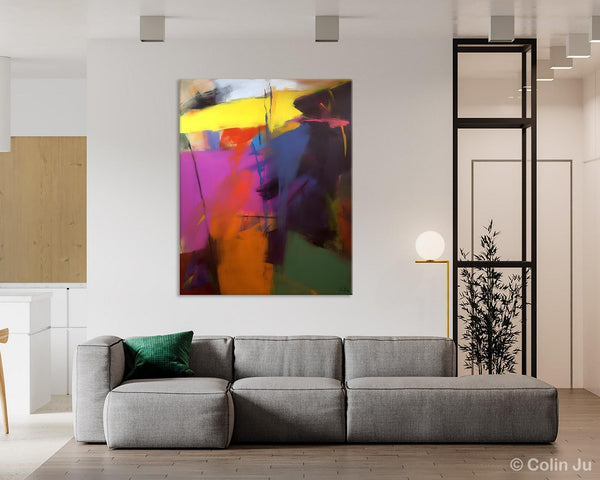 Extra Large Abstract Painting for Dining Room, Large Original Abstract Wall Art, Contemporary Acrylic Paintings, Abstract Painting on Canvas-Art Painting Canvas