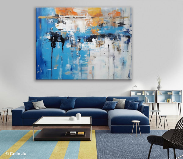 Oversized Canvas Paintings, Original Abstract Art, Modern Wall Art Ideas for Living Room, Palette Knife Painting, Contemporary Acrylic Art-Art Painting Canvas