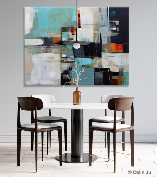 Extra Large Paintings for Dining Room, Abstract Wall Paintings, Hand Painted Canvas Art, Original Artowrk, Contemporary Wall Art Paintings-Art Painting Canvas