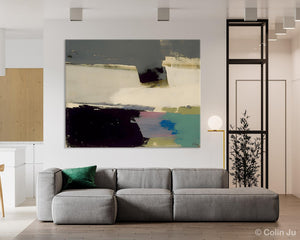 Abstract Landscape Paintings, Modern Wall Art for Living Room, Landscape Acrylic Paintings, Original Abstract Abstract Painting on Canvas-Art Painting Canvas