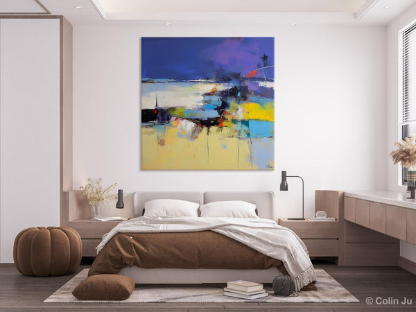 Original Modern Abstract Artwork, Geometric Modern Canvas Art, Extra Large Canvas Paintings for Living Room, Abstract Wall Art for Sale-Art Painting Canvas